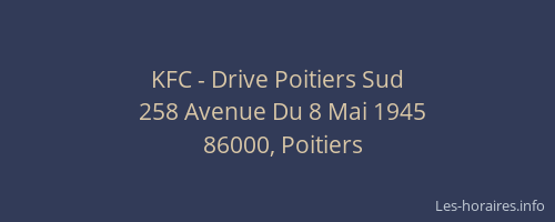 KFC - Drive Poitiers Sud
