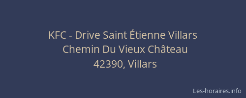 KFC - Drive Saint Étienne Villars