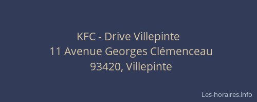 KFC - Drive Villepinte
