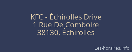 KFC - Échirolles Drive