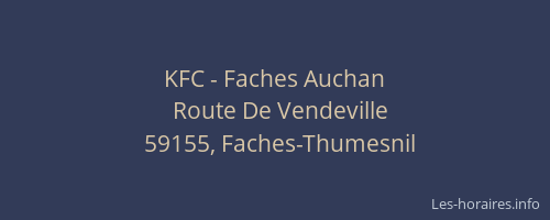 KFC - Faches Auchan