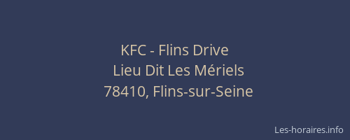 KFC - Flins Drive
