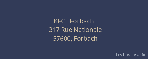 KFC - Forbach