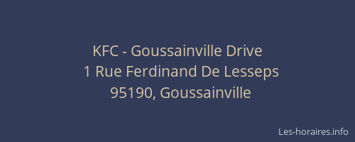 KFC - Goussainville Drive