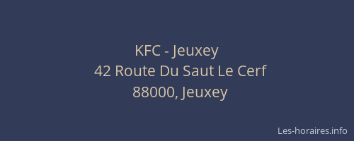KFC - Jeuxey