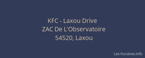 KFC - Laxou Drive