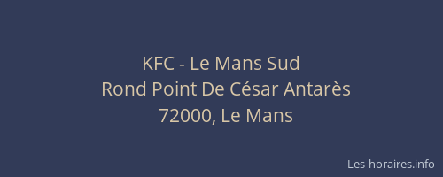 KFC - Le Mans Sud
