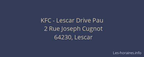KFC - Lescar Drive Pau