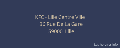 KFC - Lille Centre Ville
