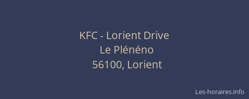 KFC - Lorient Drive