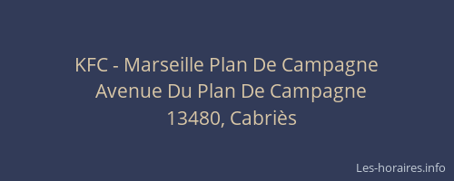KFC - Marseille Plan De Campagne