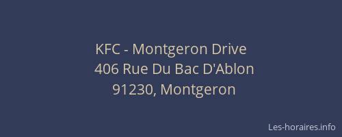 KFC - Montgeron Drive