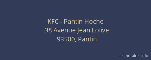 KFC - Pantin Hoche