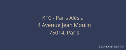 KFC - Paris Alésia