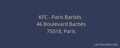 KFC - Paris Barbès