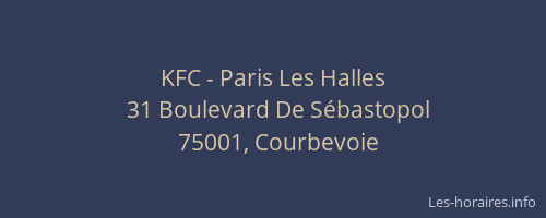 KFC - Paris Les Halles