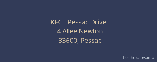 KFC - Pessac Drive