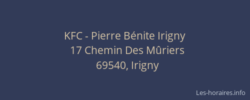 KFC - Pierre Bénite Irigny