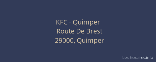 KFC - Quimper