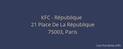 KFC - République