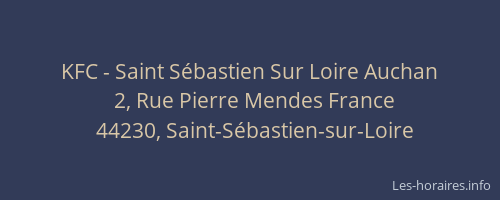 KFC - Saint Sébastien Sur Loire Auchan