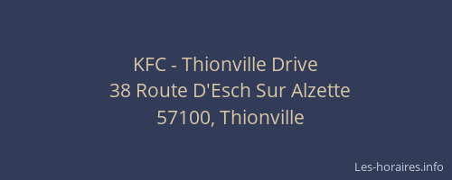 KFC - Thionville Drive