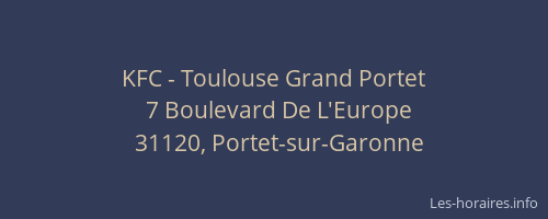 KFC - Toulouse Grand Portet