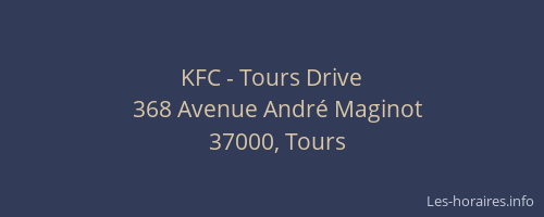 KFC - Tours Drive