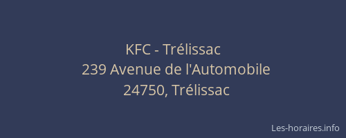 KFC - Tr&eacute;lissac