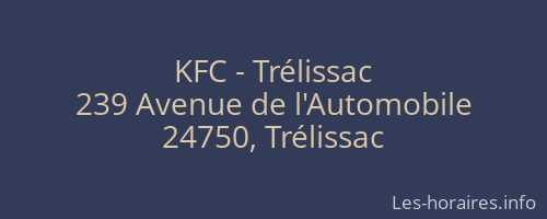 KFC - Trélissac