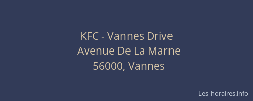 KFC - Vannes Drive