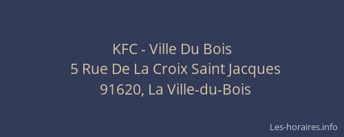 KFC - Ville Du Bois