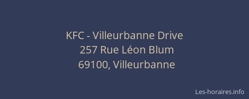 KFC - Villeurbanne Drive