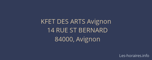 KFET DES ARTS Avignon