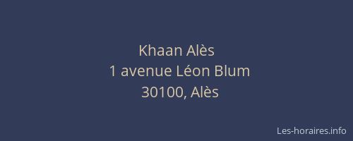 Khaan Al&egrave;s