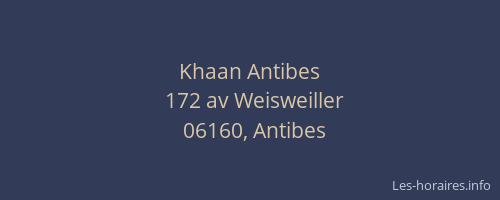 Khaan Antibes