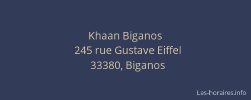 Khaan Biganos