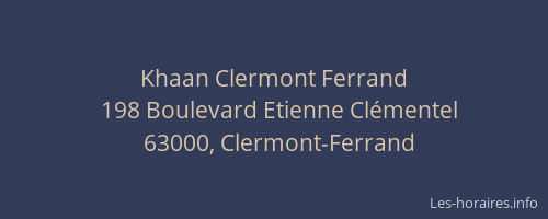 Khaan Clermont Ferrand