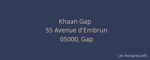 Khaan Gap