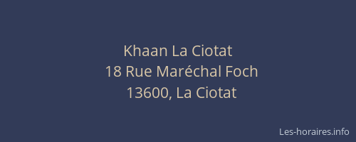 Khaan La Ciotat