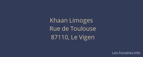 Khaan Limoges