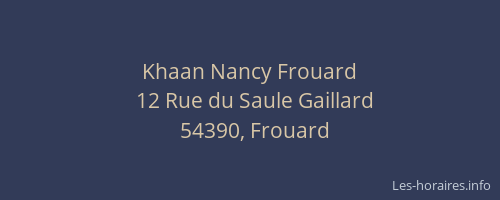 Khaan Nancy Frouard