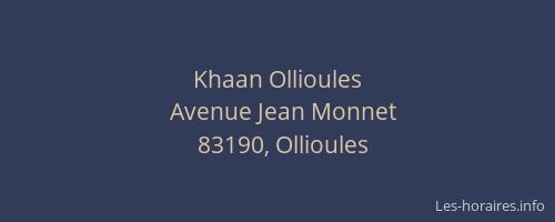 Khaan Ollioules