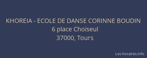 KHOREIA - ECOLE DE DANSE CORINNE BOUDIN