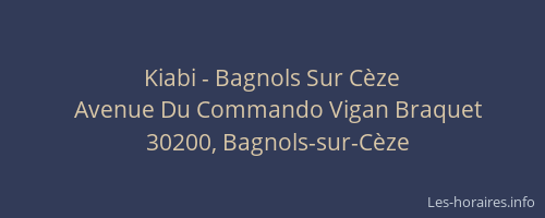 Kiabi - Bagnols Sur C&egrave;ze