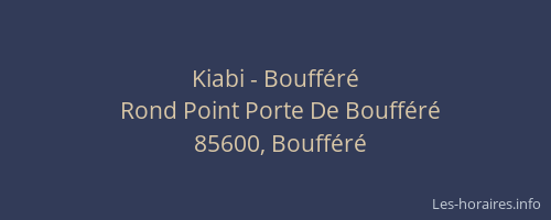 Kiabi - Boufféré