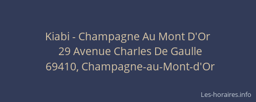 Kiabi - Champagne Au Mont D'Or