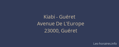 Kiabi - Guéret