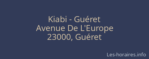 Kiabi - Guéret