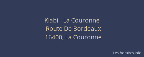 Kiabi - La Couronne